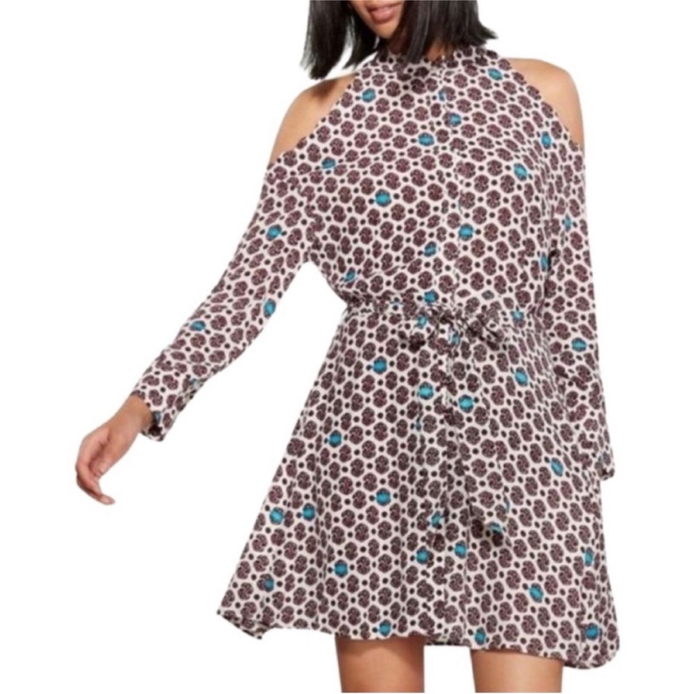 Maje Long Sleeve Cold Shoulder Sundress